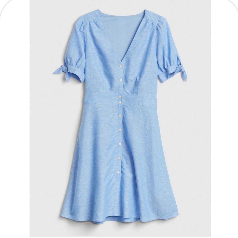 GAP Tie-Sleeve linen dress - NWT